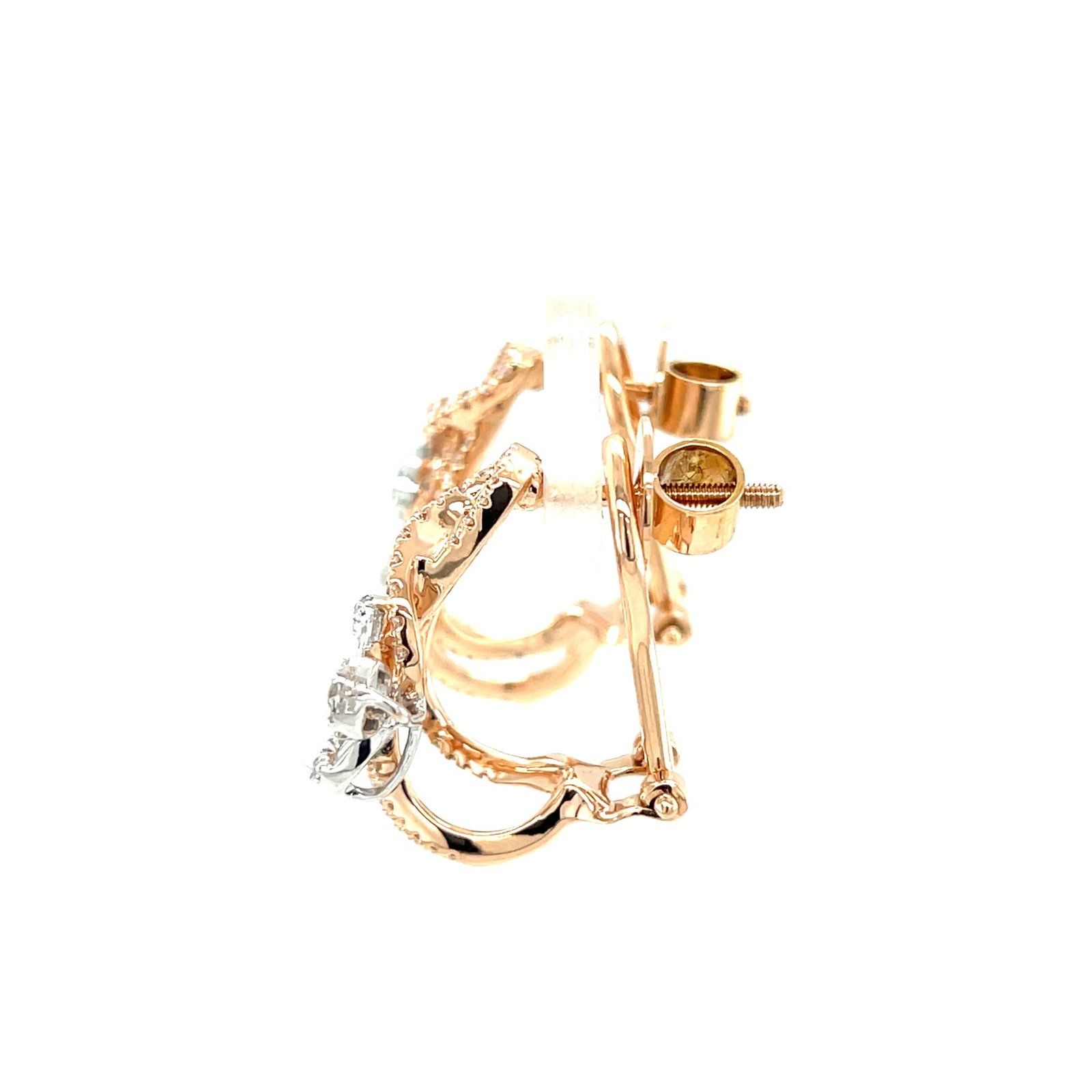 Luxe Diamond Hoop Earrings with Intertwined Design